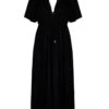 Caftan Long De Plage Antigel La Modeuse (Noir)