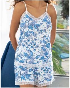 Caraco Antigel Patio Fraîcheur (Bleu Azul) -mesdessous caraco antigel patio fraicheur bleu azul 5