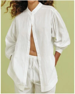 Chemise 100% Coton Antigel Chic Et Relax (Blanc)