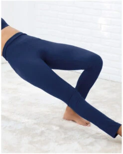 Legging Antigel En Mode Yoga (Bleu Yoga) -mesdessous legging antigel en mode yoga bleu yoga 2