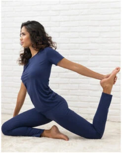 Legging Antigel En Mode Yoga (Bleu Yoga) -mesdessous legging antigel en mode yoga bleu yoga 4