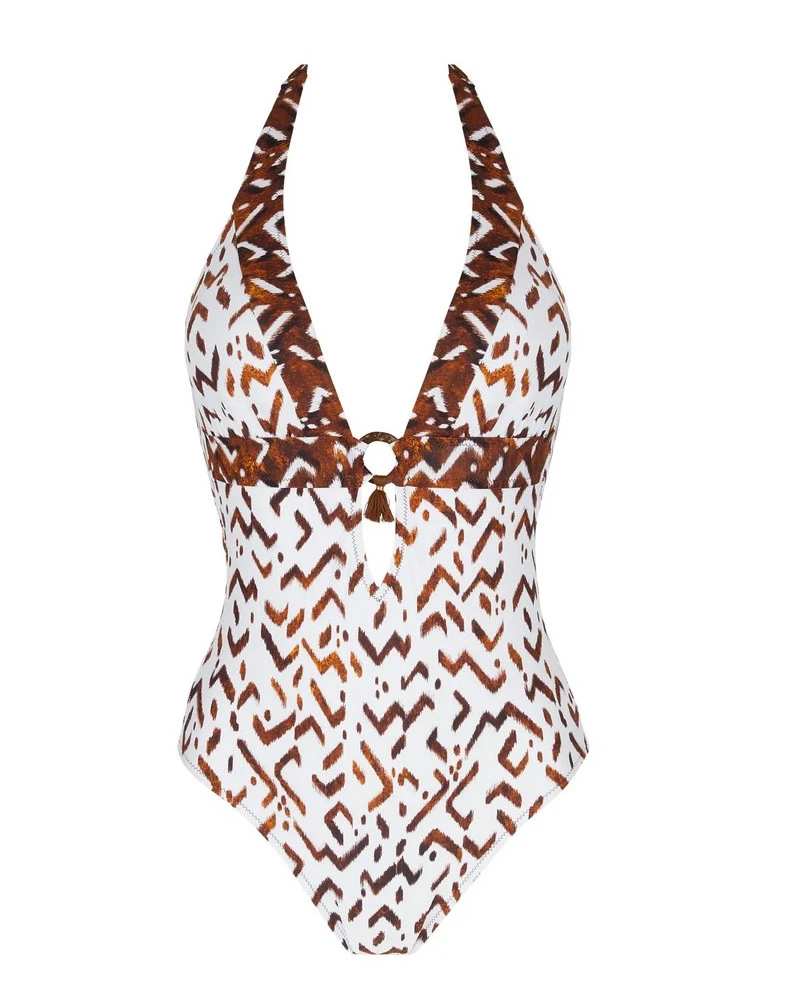 Maillot De Bain Une Pièce Nageur Maintien Antigel La Chamane (Ethno Blanc) 4 Maillot De Bain Une Pièce Nageur Maintien Antigel La Chamane (Ethno Blanc) – Image 2
