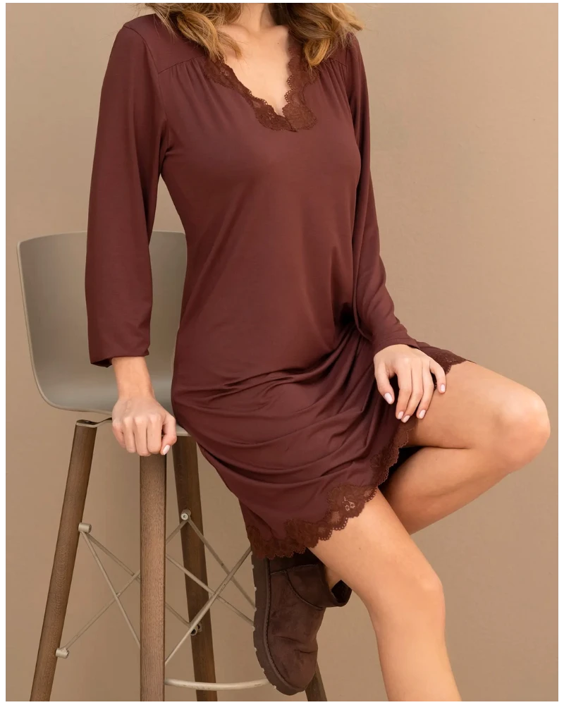 Nuisette Manches Longues Bien-être Antigel Simply Perfect (Cappuccino) 3 Nuisette Manches Longues Bien-être Antigel Simply Perfect (Cappuccino)