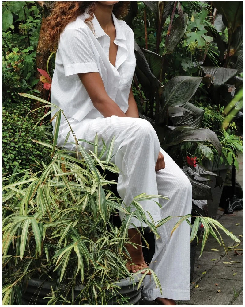 Pantalon 100% Coton Antigel Chic Et Relax (Blanc) 5 Pantalon 100% Coton Antigel Chic Et Relax (Blanc) – Image 3