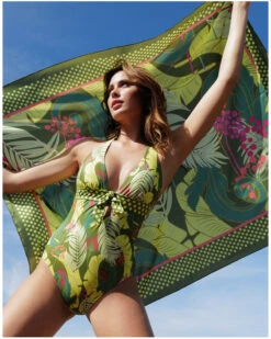 Paréo Long Antigel La Vénus Nature (Vert Tropic) -mesdessous pareo long antigel la venus nature vert tropic 3