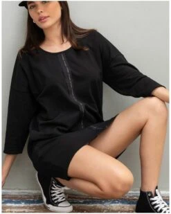 Robe Antigel Tressage Graphic (Tressage Noir)