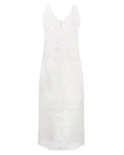 Robe De Plage Longue Antigel La Muse Dentelle (Blanc)