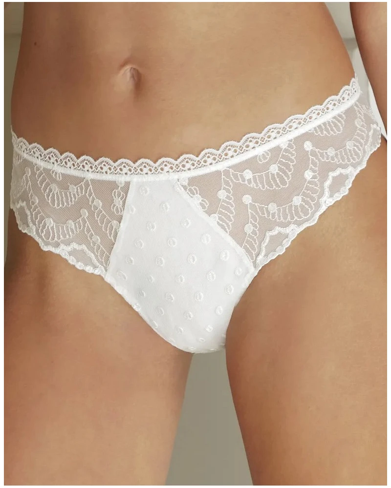 Slip Charme Antigel Je T'aime à La Folie (Ecru Nacre) 3 Slip Charme Antigel Je T'aime à La Folie (Ecru Nacre)