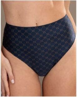 Slip Taille Haute Antigel Bijou Du Jour (Marine Bleu)