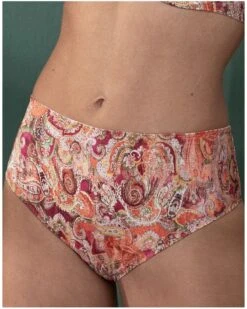 Slip Taille Haute Antigel Cachemire En Fête (Orange Multico)