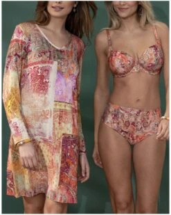 Slip Taille Haute Antigel Cachemire En Fête (Orange Multico) 10 Slip Taille Haute Antigel Cachemire En Fête (Orange Multico) -mesdessous slip taille haute antigel cachemire en fete orange multico 3