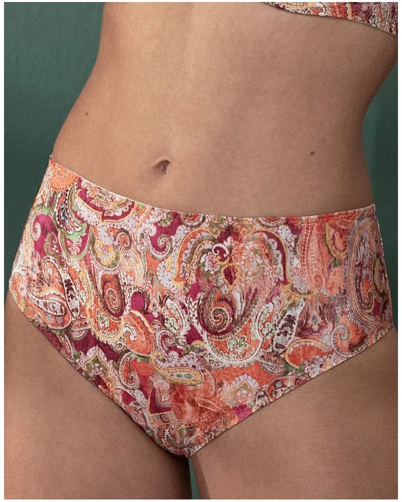 Slip Taille Haute Antigel Cachemire En Fête (Orange Multico) 3 Slip Taille Haute Antigel Cachemire En Fête (Orange Multico)