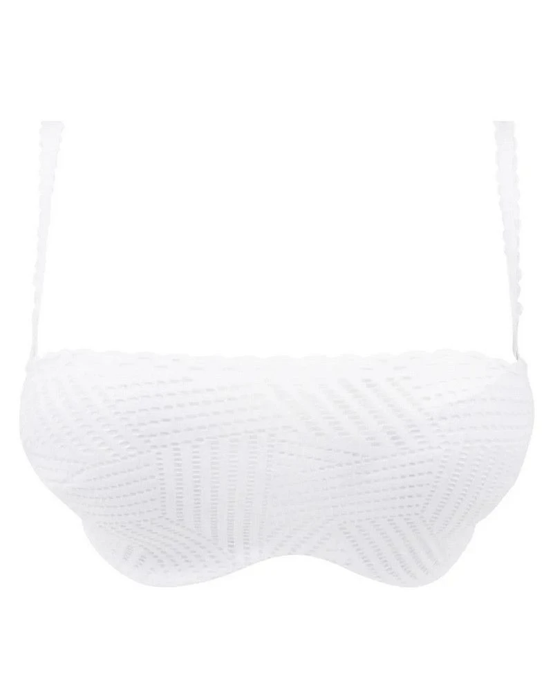 Soutien-gorge Bandeau Coque Bretelles Amovibles Antigel Tressage Graphic (Tressage Blanc) 4 Soutien-gorge Bandeau Coque Bretelles Amovibles Antigel Tressage Graphic (Tressage Blanc) – Image 2