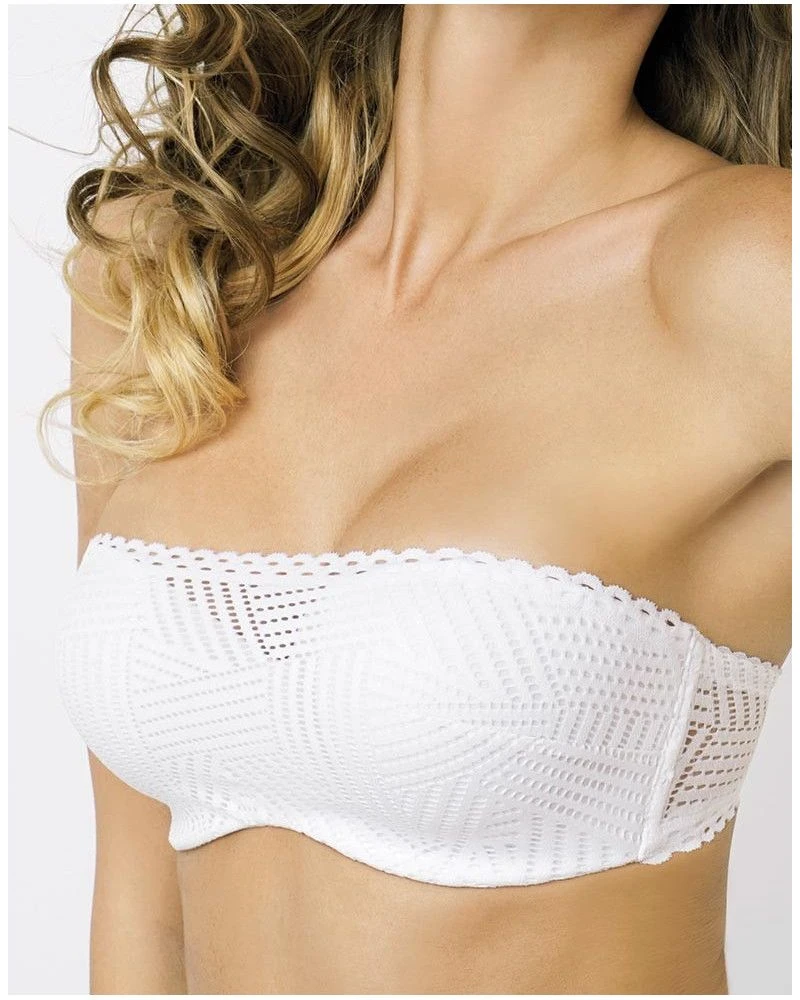 Soutien-gorge Bandeau Coque Bretelles Amovibles Antigel Tressage Graphic (Tressage Blanc) 3 Soutien-gorge Bandeau Coque Bretelles Amovibles Antigel Tressage Graphic (Tressage Blanc)