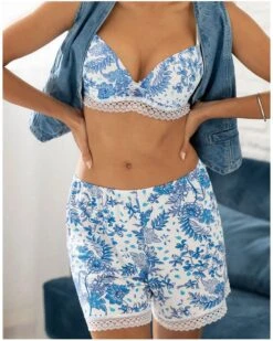 Soutien-gorge Coque Antigel Patio Fraîcheur (Bleu Azul) -mesdessous soutien gorge coque antigel patio fraicheur bleu azul 2