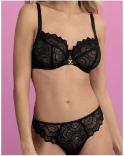 Soutien-gorge Corbeille Bien-être Antigel Sexy Bohème (Noir) -mesdessous soutien gorge corbeille bien etre antigel sexy boheme noir 2