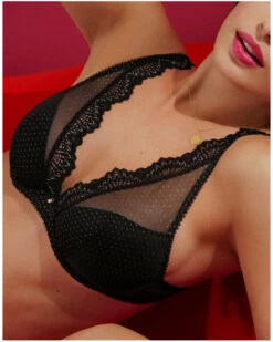 Soutien-gorge Plunge Demi Mousse Antigel Nuit Des Etoiles (Noir Or) -mesdessous soutien gorge plunge demi mousse antigel nuit des etoiles noir or 3