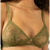 Soutien-gorge Sans Armature Antigel Dentelle Rebelle (Vert Mousse) -mesdessous soutien gorge sans armature antigel dentelle rebelle vert mousse