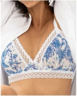 Soutien-gorge Sans Armature Antigel Patio Fraîcheur (Bleu Azul)