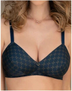 Soutien-gorge Sans Armature Bien-être Antigel Bijou Du Jour (Marine Bijou) -mesdessous soutien gorge sans armature bien etre antigel bijou du jour marine bijou 4