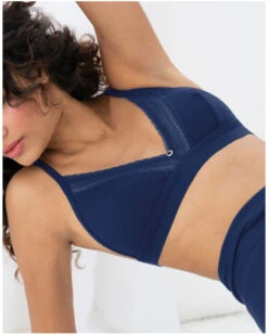 Soutien-gorge Sans Armature Triangle Antigel En Mode Yoga (Bleu Yoga) -mesdessous soutien gorge sans armature triangle antigel en mode yoga bleu yoga 4