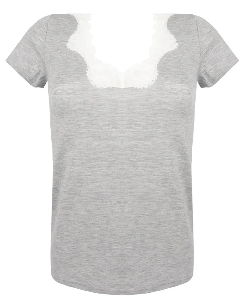 T-shirt Manches Courtes Antigel Simply Perfect (Chiné Gris) 3 T-shirt Manches Courtes Antigel Simply Perfect (Chiné Gris)