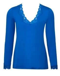 T-shirt Manches Longues Col En V Antigel Simply Perfect (Stricto Cobalt)