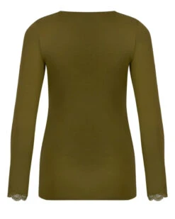 T-shirt Manches Longues Col En V Antigel Simply Perfect (Vert Mousse) 7 T-shirt Manches Longues Col En V Antigel Simply Perfect (Vert Mousse) -mesdessous t shirt manches longues col en v antigel simply perfect vert mousse 2