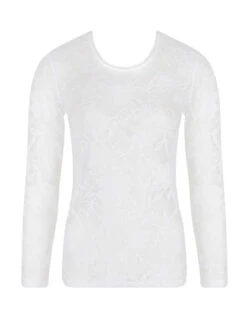 Tee-shirt Manches Longues Antigel Dentelle Rebelle (Blanc)