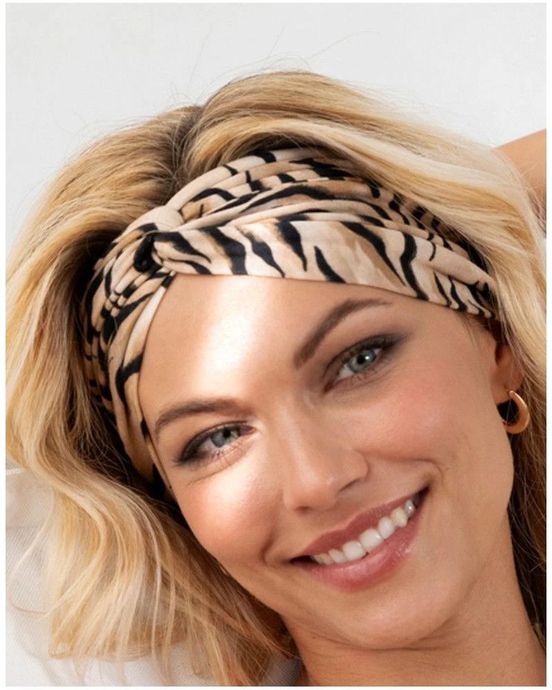 Turban Antigel Tigre Rebelle (Tigre Blond) 3 Turban Antigel Tigre Rebelle (Tigre Blond)